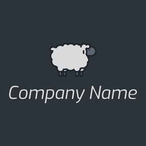 Sheep logo on a Gunmetal background - Agricultura