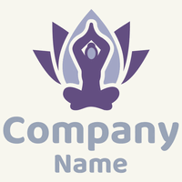 Yoga Pose Logo vor dem Lotus - Wellness & Beauty Logo