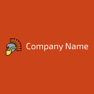 Warrior logo on a Harley Davidson Orange background - Arte & Intrattenimento