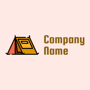 Camping tent logo on a Misty Rose background - Autos & Fahrzeuge