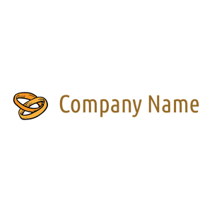 Wedding rings logo on a White background - Abstrait