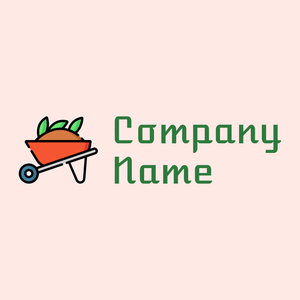Garden logo on a Misty Rose background - Florale