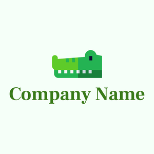 Crocodile on a Mint Cream background - Tiere & Haustiere