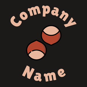 Hazelnut logo on a Bokara Grey background - Comida & Bebida