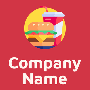 Burger on a Brick Red background - Alimentos & Bebidas