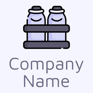 Milk tank logo on a Ghost White background - Agricultura