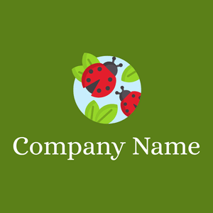 Light Cyan Ladybug on a Olive Drab background - Medical & Farmacia