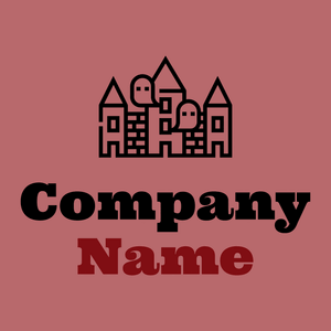 Haunted logo on a Contessa background - Domaine de l'architechture