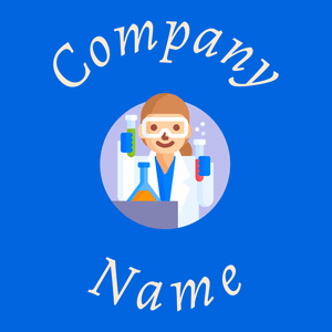 Scientist logo on a Navy Blue background - Industrial