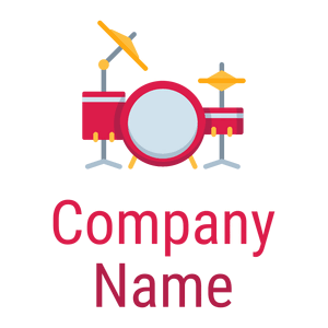 Drums logo on a White background - Entretenimento & Artes