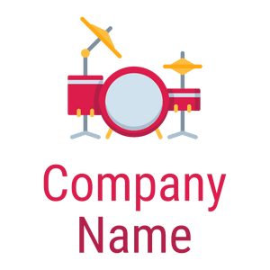 Drums logo on a White background - Arte & Intrattenimento