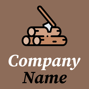 Wood logo on a Beaver background - Bouw & Gereedschap