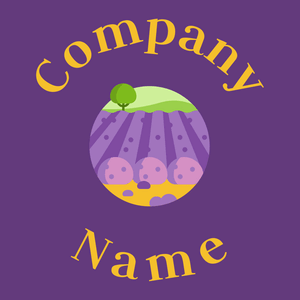 Lavender field logo on a Kingfisher Daisy background - Fiori