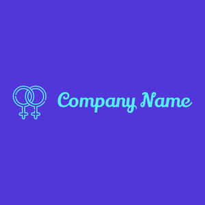 Lesbian logo on a Purple Heart background - Citas