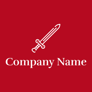 Sword logo on a Venetian Red background - Entertainment & Arts