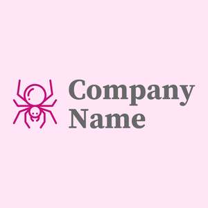 Pink Spider logo on a Lavender Blush background - Animais e Pets