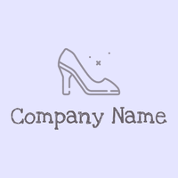 High heels logo on a Ghost White background - Abstrait