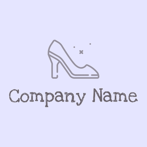 High heels logo on a Ghost White background - Abstrait