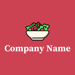 Salad logo on a Mandy background - Alimentos & Bebidas