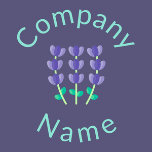 Lavender logo on a Kimberly background - Blumen