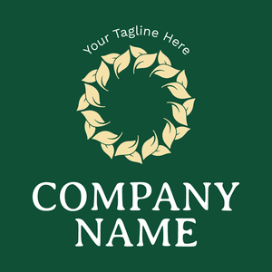 Logo of leaves in a circle - Paisage