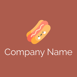 Hot dog logo on a Crail background - Comida & Bebida