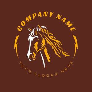 horse head logo with lightning bolts - Animali & Cuccioli