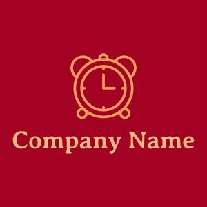 Alarm clock on a Carmine background - Abstract