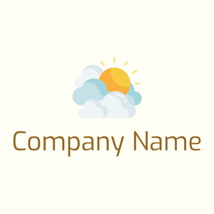 Cloudy logo on a Ivory background - Abstracto