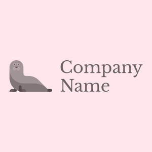 Seal logo on a Lavender Blush background - Abstrato