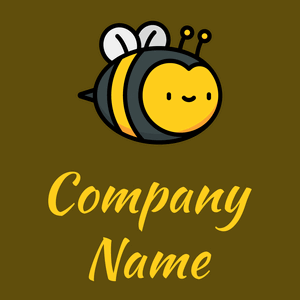 Bee on a Raw Umber background