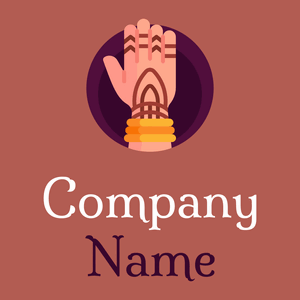 Mehndi logo on a Apple Blossom background - Religione
