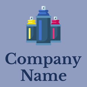 Spray logo on a Rock Blue background - Unterhaltung & Kunst