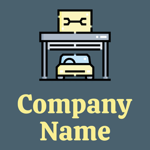 Car service logo on a Smalt Blue background - Costruzioni & Strumenti