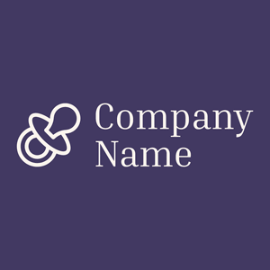 Pacifier logo on a Meteorite background - Crianças & Cuidados