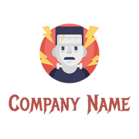 Electric monster logo on a White background