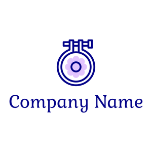 Embroidered logo on a White background - Arte & Intrattenimento