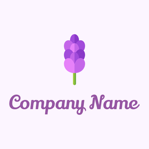 Lavender logo on a Magnolia background - Blumen