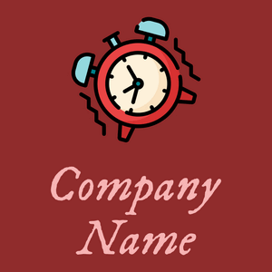 Alarm clock on a Guardsman Red background - Abstrakt