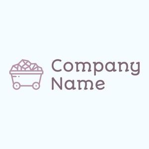 Mining cart logo on a Alice Blue background - Handel & Beratung