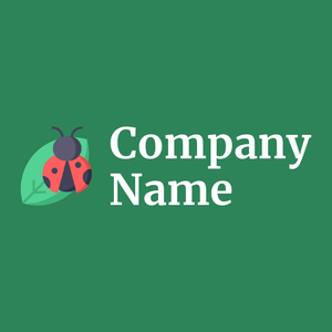 Bug logo on a Sea Green background - Animali & Cuccioli