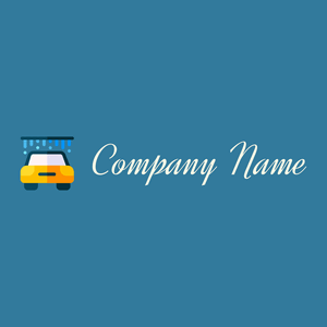 Car wash logo on a blue background - Automóveis & Veículos