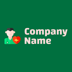 Cardiologist logo on a green background - Medical & Farmacia