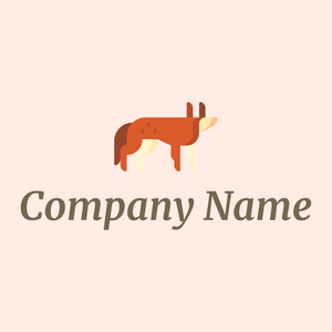 Coyote logo on a Misty Rose background - Animales & Animales de compañía