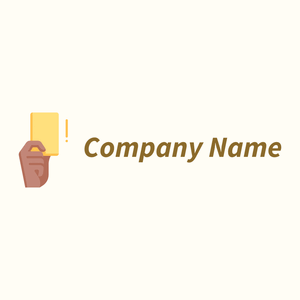 Yellow card logo on a Floral White background - Sommario