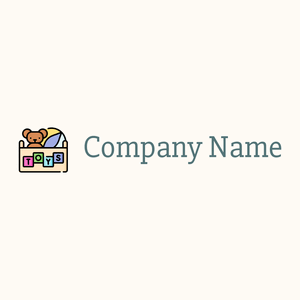 Storage box logo on a Floral White background - Enfant & Garderie