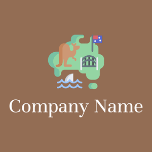 Australia on a Leather background - Abstrakt