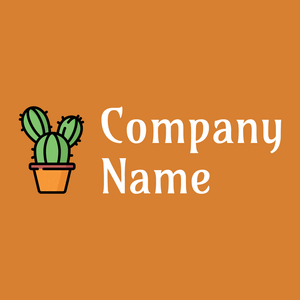 Cactus logo on a Tango background - Bloemist