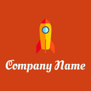 Rocket logo on a Harley Davidson Orange background - Abstracto