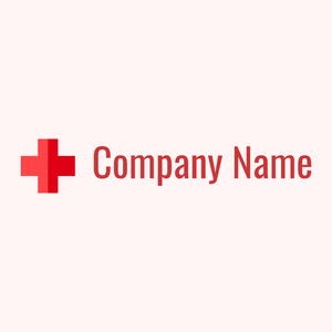 Coral Red Cross on a Snow background - Religieus